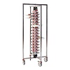 HorecaTraders Plate rack | 60 plates | Foldable | Mobile | 149 x 48 x 48 cm