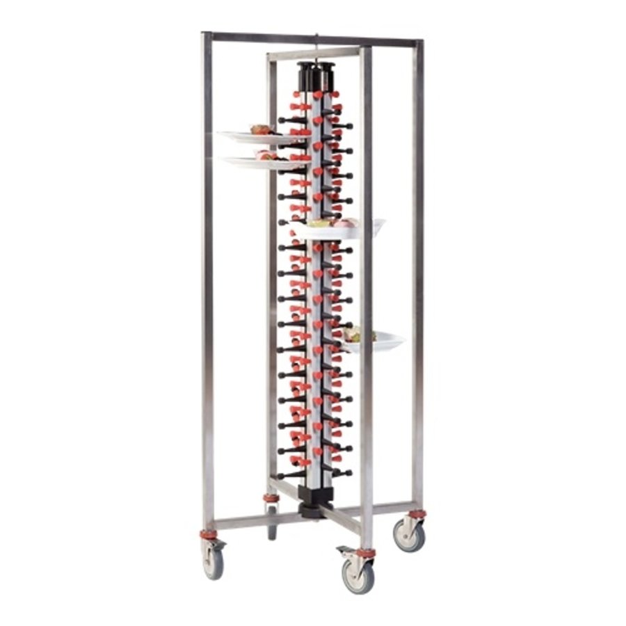Plate rack | 60 plates | Foldable | Mobile | 149 x 48 x 48 cm
