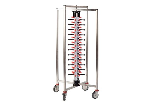  HorecaTraders Égouttoir à assiettes | 48 plaques | Pliable | Mobile | 127 x 48 x 48 cm 