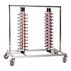 HorecaTraders Égouttoir à assiettes Double | 96 plaques | Mobile | 144 x 120 x 60 cm