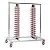 HorecaTraders Plate rack Double | 120 Plates | Mobile | 165 x 120 x 60 cm