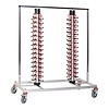 HorecaTraders Plate Rack Double | 120 Plates | Mobile | 165x120x60cm