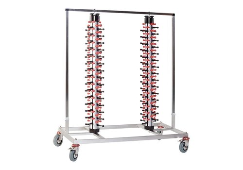  HorecaTraders Tellerständer Doppelt | 120 Teller | Handy, Mobiltelefon | 165 x 120 x 60 cm 