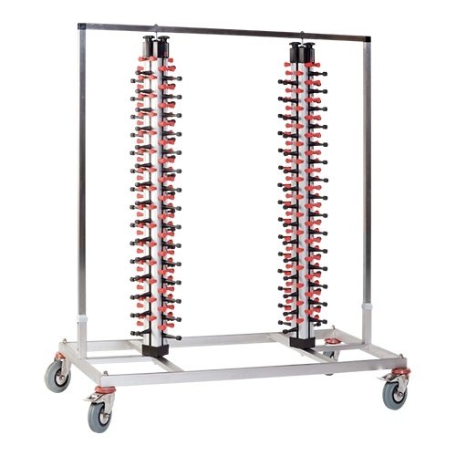  HorecaTraders Tellerständer Doppelt | 120 Teller | Handy, Mobiltelefon | 165 x 120 x 60 cm 