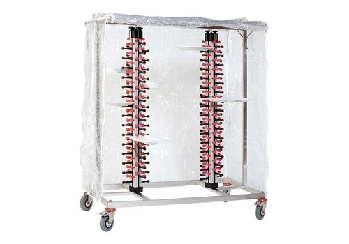  HorecaTraders Tellerständer Doppelabdeckung | 5 kg | Für 120 Platten Modell 