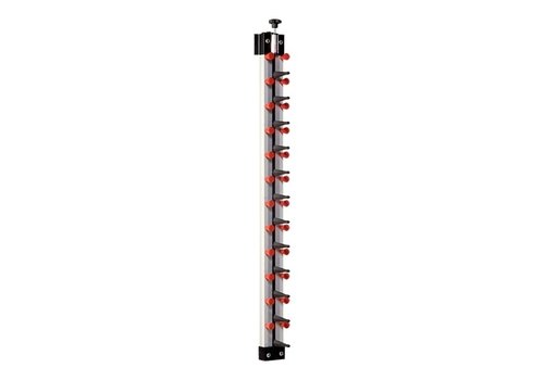  HorecaTraders Tellerständer | 12 Teller | Wandmodell | 130 x 13 x 13 cm 