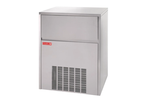  HorecaTraders Machine à glaçons | acier inoxydable | Rendement 80 kg/24 h | 230V | 88 x 71 x 58 cm 