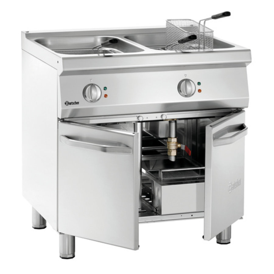 Fritteuse | 2 x 23 L | 30 kW | 80 x 70 x 85 cm