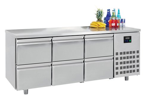  Combisteel Refrigerated workbench | stainless steel | 6 drawers | 1865 x 700 x 850 cm 