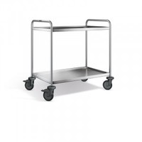 Chariot de service | acier inoxydable | Roues en plastique | 100 x 65 x 95 cm