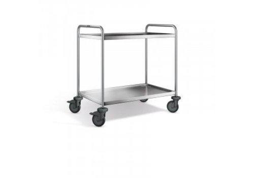  B.PRO Chariot de service | acier inoxydable | Roues en plastique | 100 x 65 x 95 cm 
