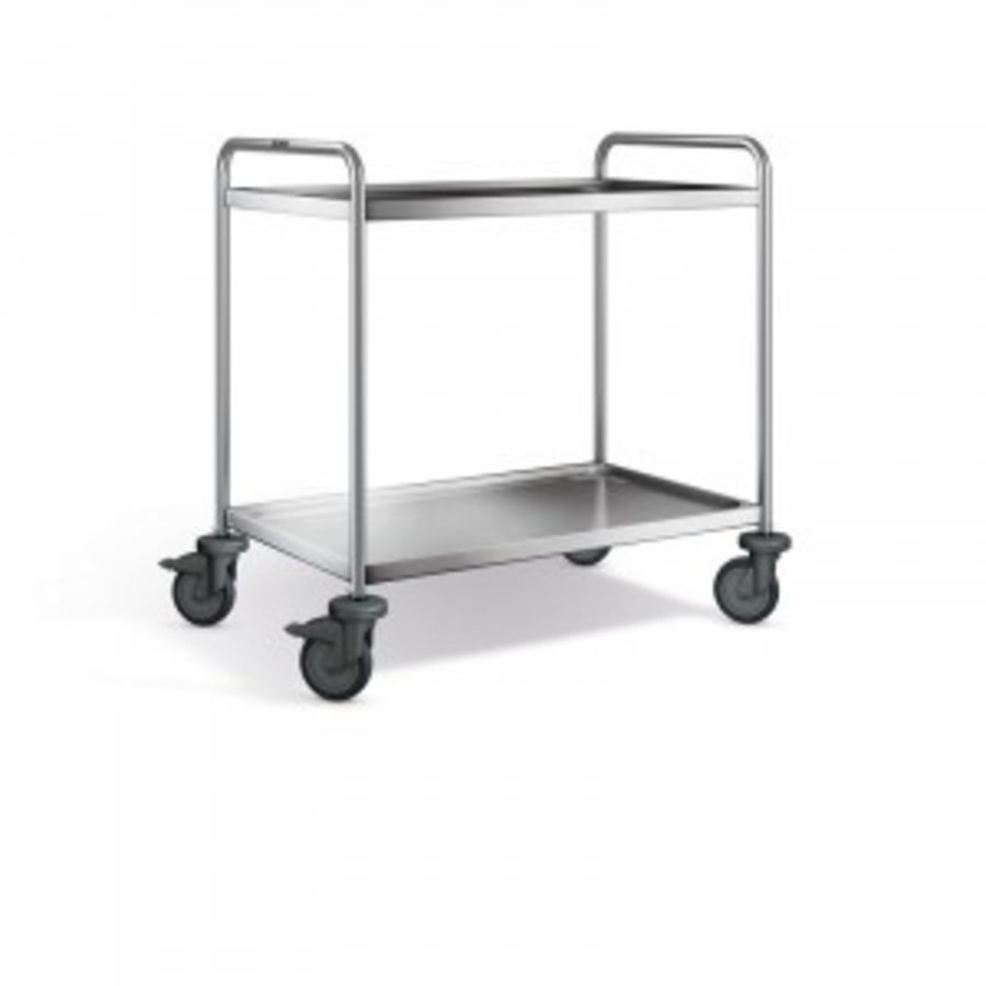 Chariot de service | acier inoxydable | Roues en plastique | 100 x 65 x 95 cm
