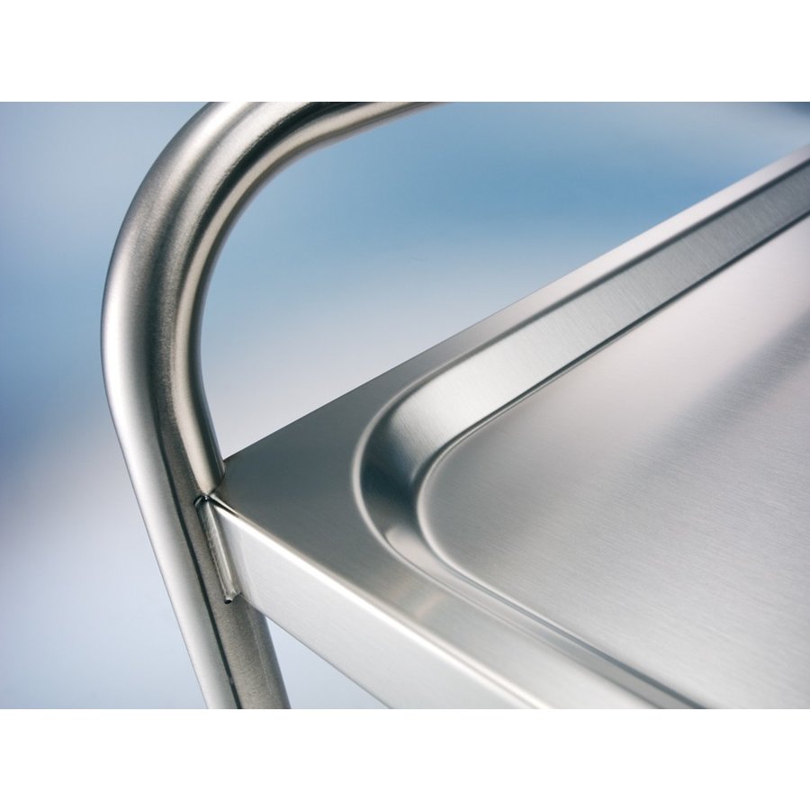 Chariot de service | acier inoxydable | Roues en plastique | 100 x 65 x 95 cm