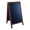 HorecaTraders Panneau de trottoir avec menu à la craie | Marron | 8 kg | 135 x 75 x 75 cm