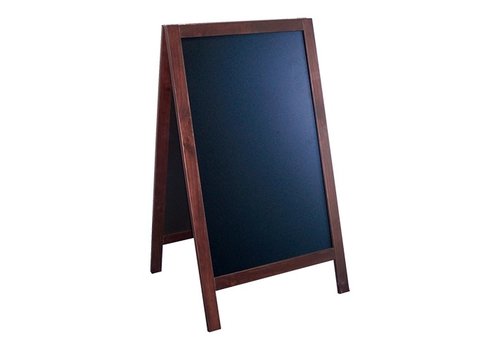  HorecaTraders Panneau de trottoir avec menu à la craie | Marron | 7,3 kg | 115 x 65 x 65 cm 