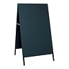HorecaTraders Kreide-Menü-Bürgersteigschild | Schwarz | 12 kg | 117 x 62 x 81 cm