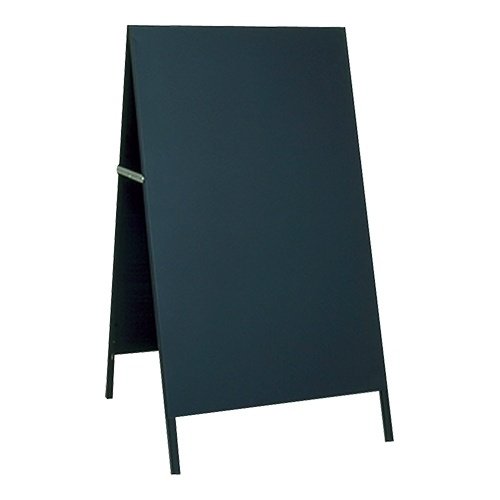  HorecaTraders Krijt Menu Stoepbord | Zwart | 12 kg | 117 x 62 x 81 cm 