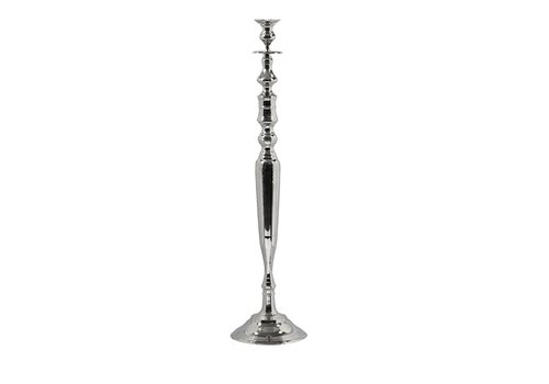  HorecaTraders Candlestick | Brass | Nickel plated | 80 cm 