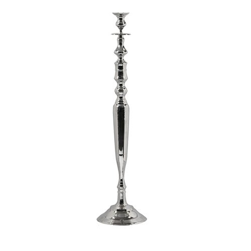  HorecaTraders Candlestick | Brass | Nickel plated | 80 cm 