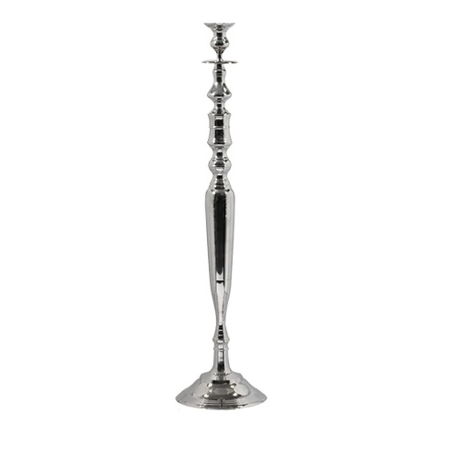Candlestick | Brass | Nickel plated | 80 cm