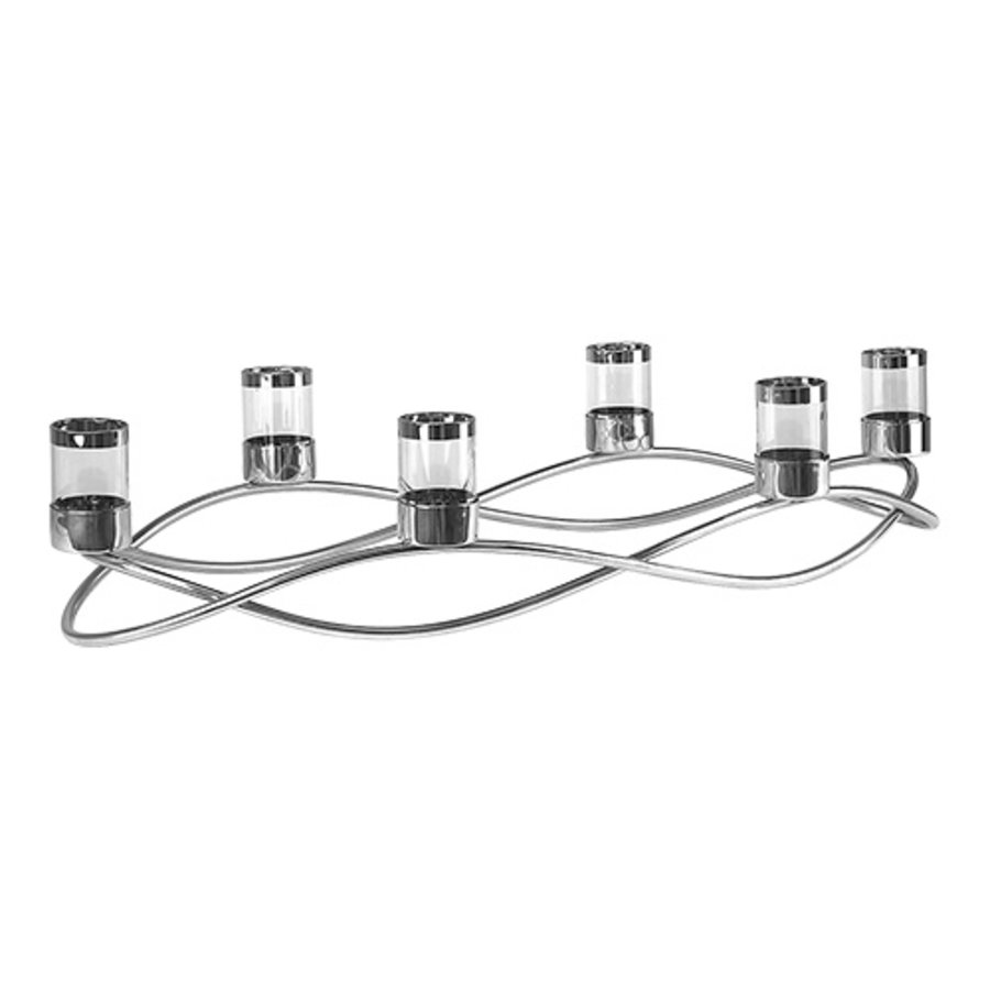 Chandelier | 60 cm | acier inoxydable | 0,35 kg | 6 bougies