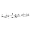 HorecaTraders Chandelier | acier inoxydable | 0,35 kg | 10 bougies | 120 cm