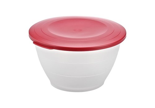  HorecaTraders Mixing bowl | Plastic | 2.5L | Lockable | Ø21.5 x 12.8 cm 