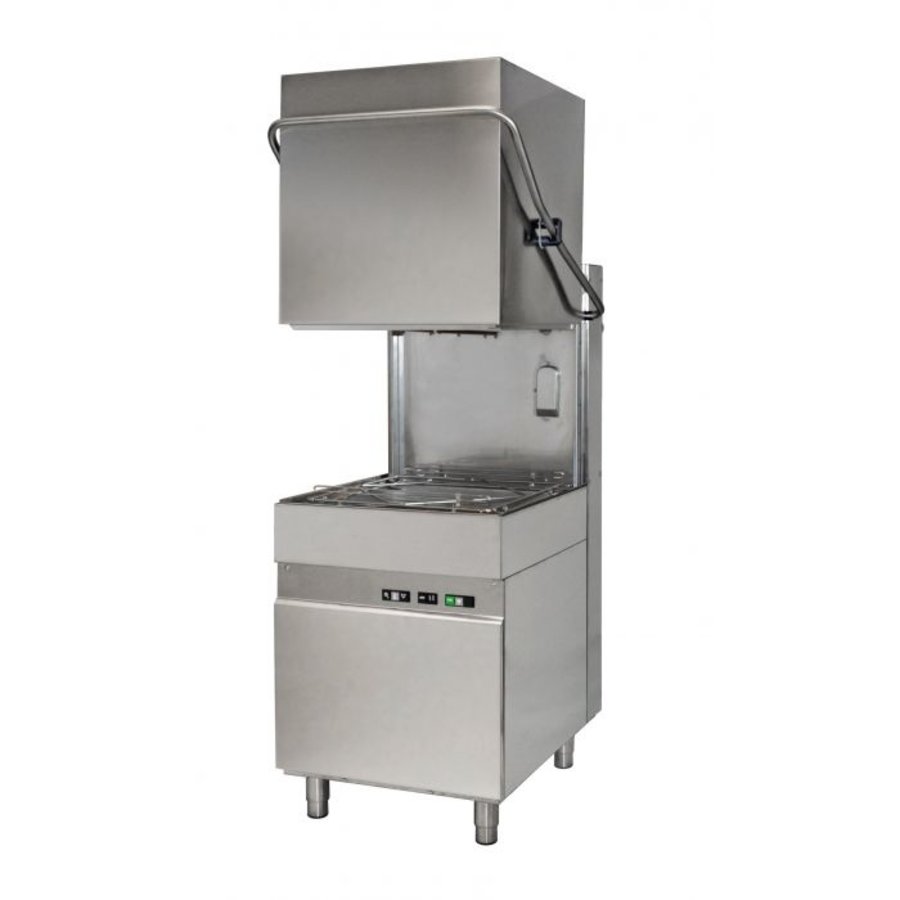 Lave-vaisselle à capot numérique | 9 kW | 400 V | 70,3 x 75,7 x 149,4/197 cm