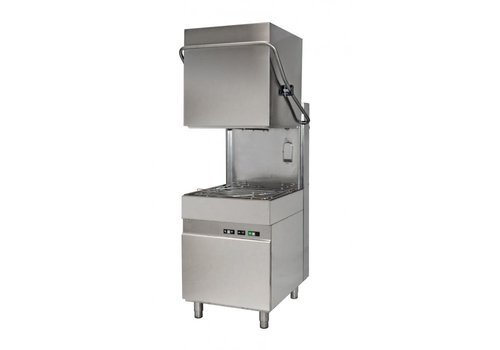  Combisteel Lave-vaisselle à capot numérique | 9 kW | 400 V | 70,9 x 75,7 x 149,4/197 cm 