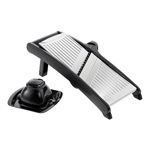  HorecaTraders Vegetable slicer | Stainless steel | Plastic | Mandolin | 37 x 17.5 x 18 cm 