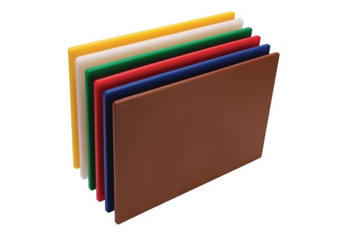  Hygiplas Planches à découper en plastique | 450 x 300 x 10 mm | Lot de 6 couleurs 
