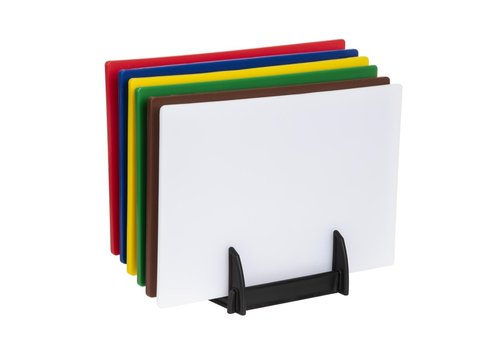  Hygiplas Planches à découper | Ensemble de 6 | Plastique | 450 x 300 x 10 mm 