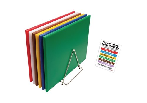  Hygiplas Schneidebretter | 6er-Satz | Kunststoff | 610 x 455 x 25 mm 