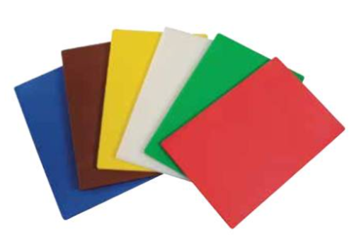  Hygiplas Planche à découper en plastique 450x300x12,5mm | 6 couleurs 