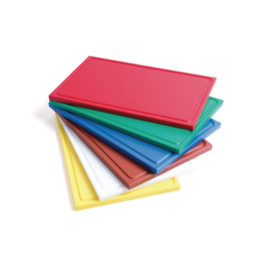 Schneidebrett mit Saftrille | 6 Farben | 530 x 325 x 15 mm