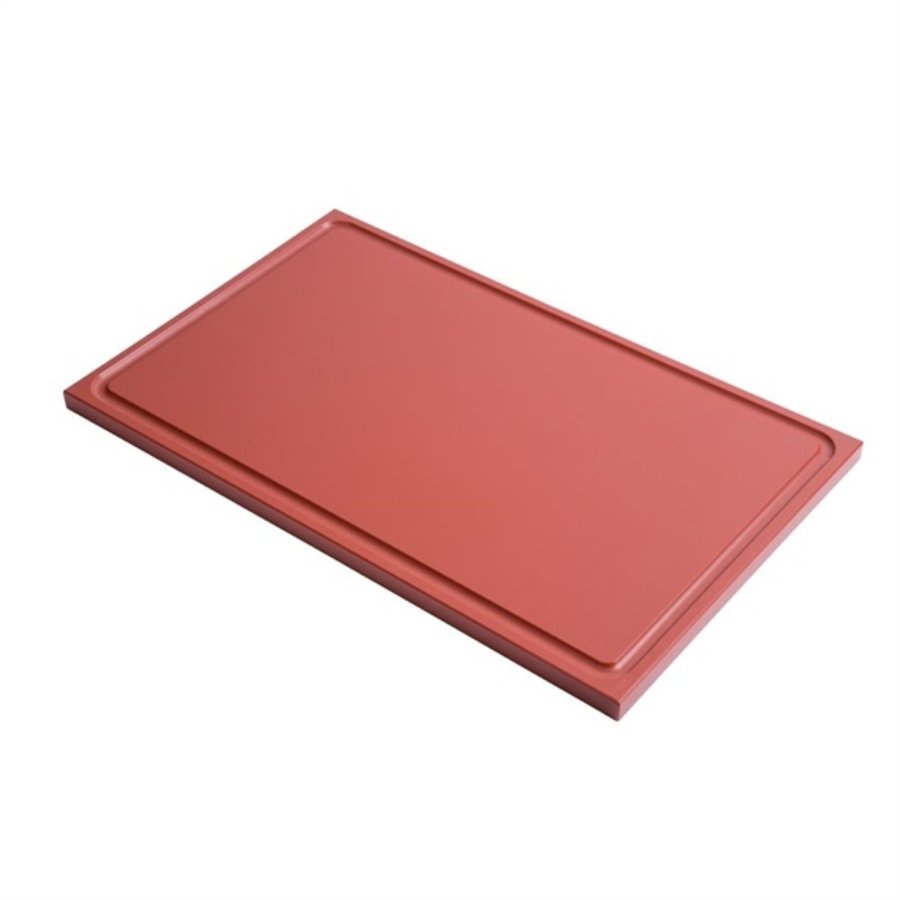 Cutting board with juice groove | 6 colours | 530 x 325 x 15 mm