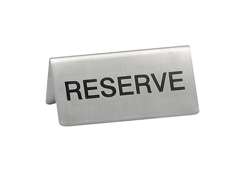  HorecaTraders Reserve table board | stainless steel | 4.5 x 10 x 5.7 cm 