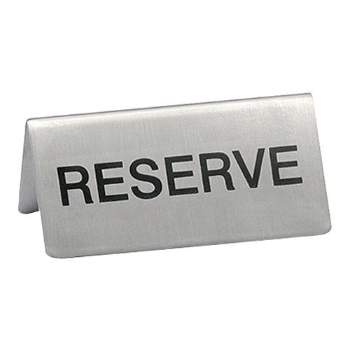  HorecaTraders Reserve table board | stainless steel | 4.5 x 10 x 5.7 cm 