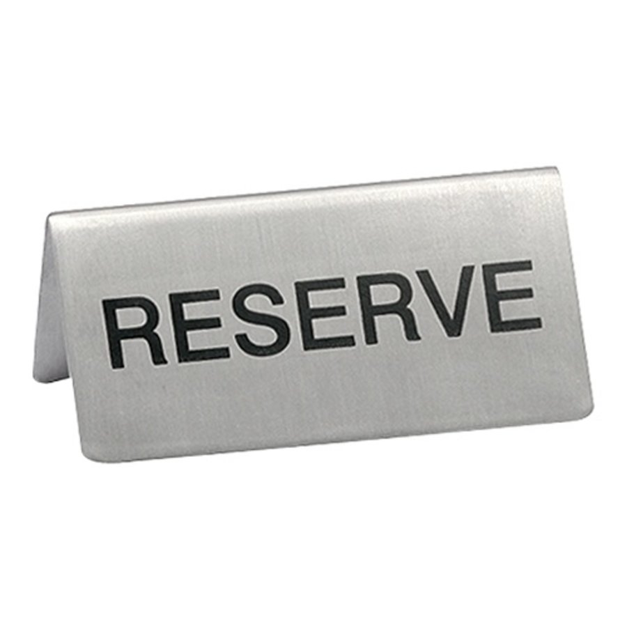 Reserve table board | stainless steel | 4.5 x 10 x 5.7 cm