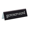 HorecaTraders Table sign reserved | Plastic | 4 x 13 x 3.5 cm