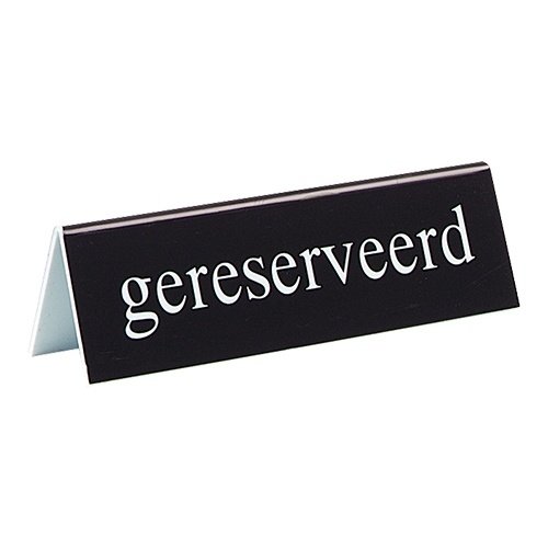  HorecaTraders Table sign reserved | Plastic | 4 x 13 x 3.5 cm 