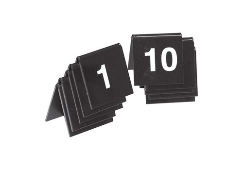  HorecaTraders Table number set | 01~10 | Polystyrene 