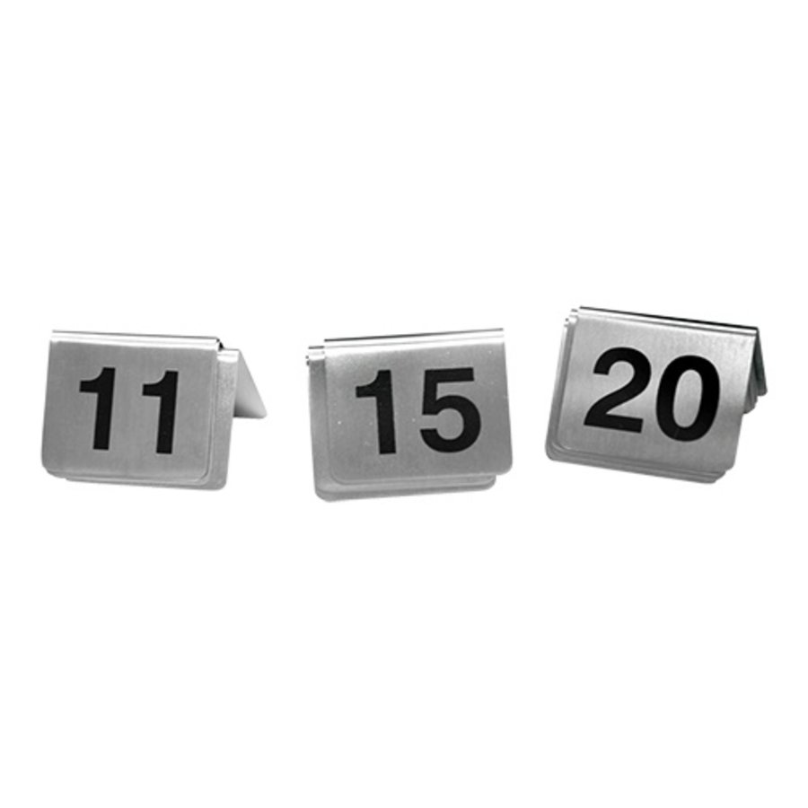 Table sign number set | 11~20 | stainless steel