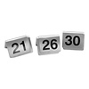 HorecaTraders Table sign number set | 21~30 | stainless steel