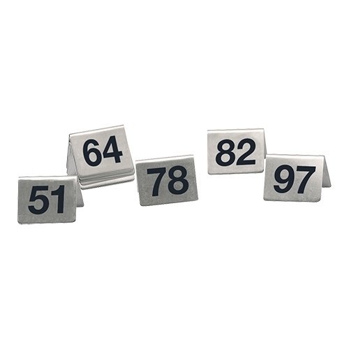  HorecaTraders Tafelbordnummer set | RVS | 51~100 