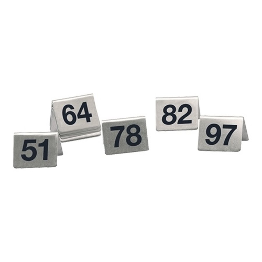 Ensemble de numéros de table | acier inoxydable | 51~100