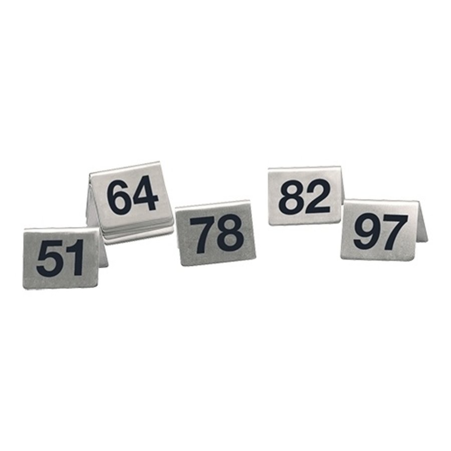 Table sign number set | stainless steel | 51~100
