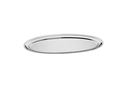  HorecaTraders Serving tray | stainless steel | Oval | 100 x 34 cm 