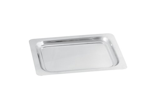  HorecaTraders Plateau de service | acier inoxydable | 0,26 kg | 22,5 x 18 cm 