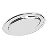 HorecaTraders Serving tray | stainless steel | Oval | 0.4kg | 30 x 21 cm